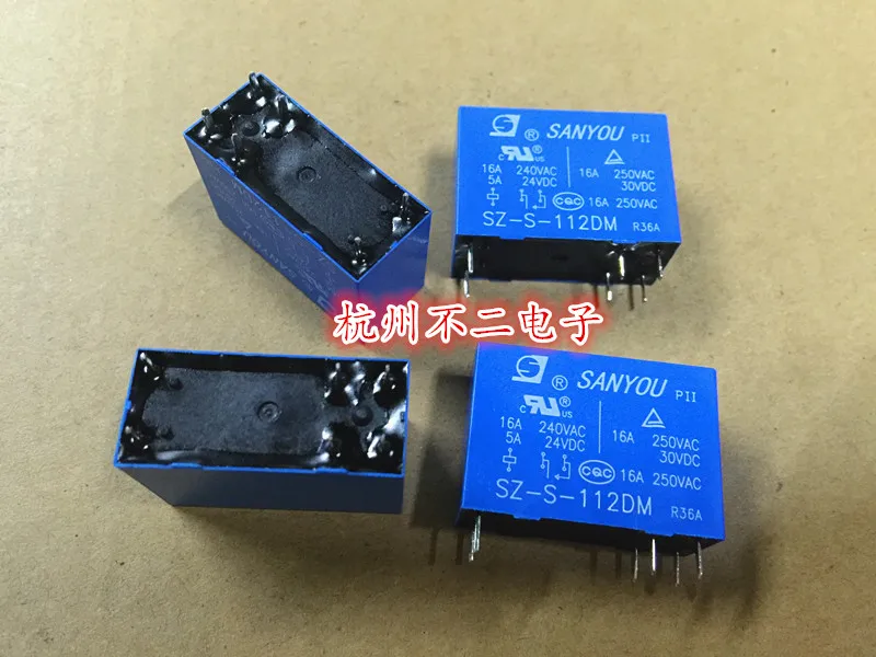 Реле SZ-S-124DM 16A250VAC 1 группа, нормально открытая, 6 футов