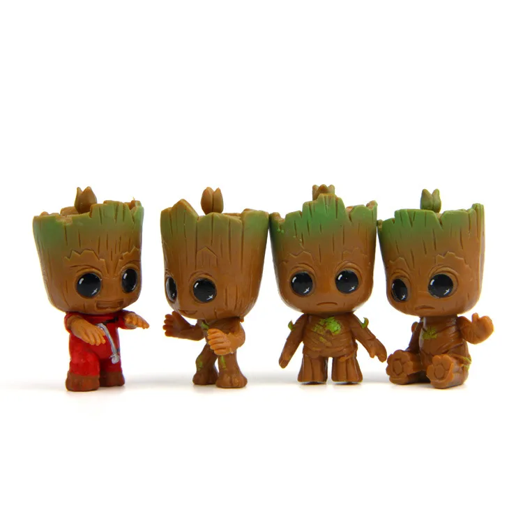 Q version Baby Tree Man стражи Галактики Аниме фигурки Гранде экшен куклы шуршание