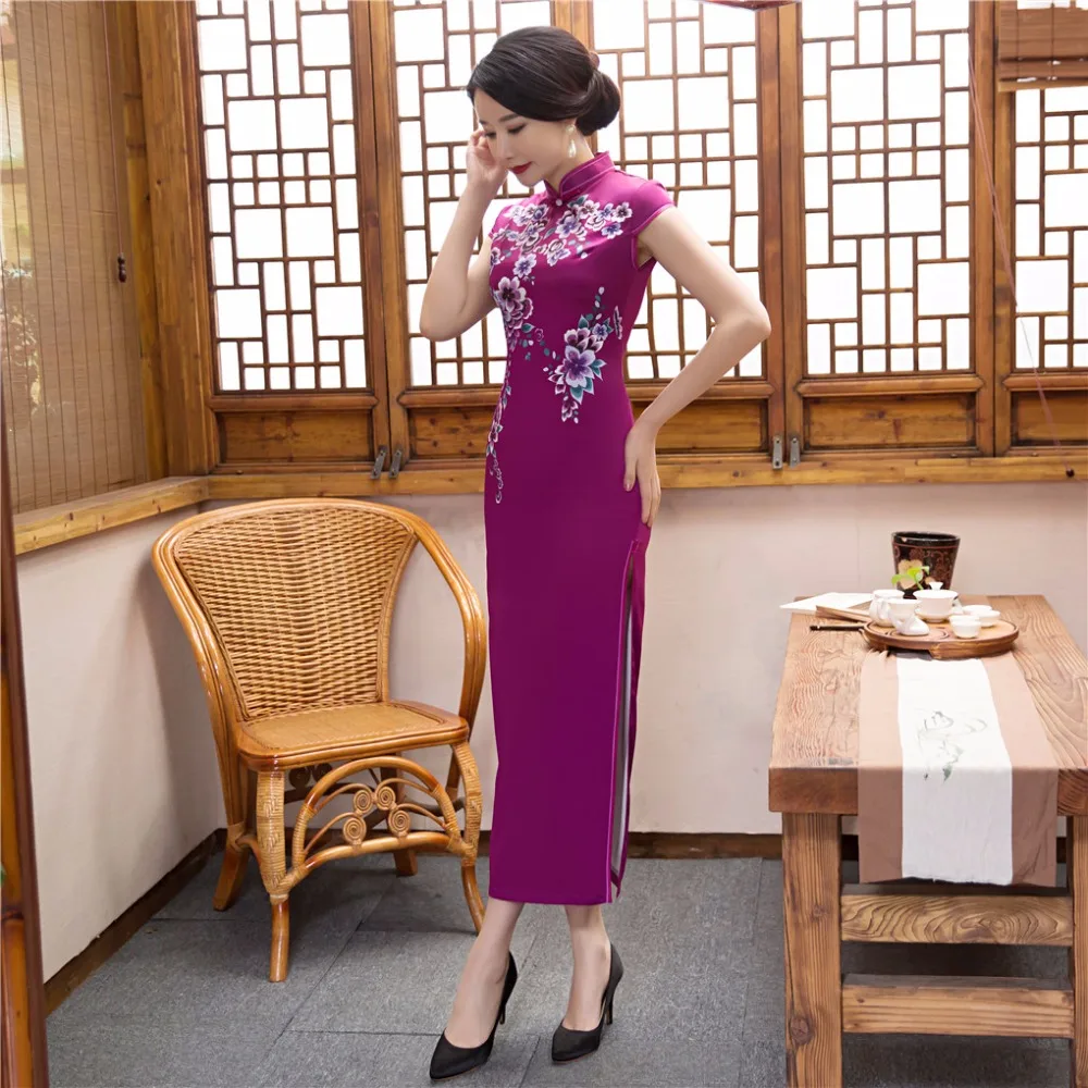 Шанхай история китайская Невеста Qipao длинное китайское стильное платье Кружева традиционный ченсам китайское платье восточное платье 3 цвета