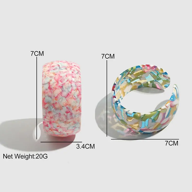 JJFOUCS модный Леопардовый Ацетатный браслет для женщин богемный открытый Кафф