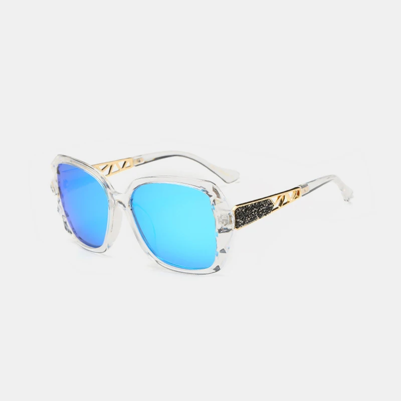 C5-Clear-Blue Королевские Женские Классические поляризованные солнцезащитные очки, женские брендовые дизайнерские очки больших размеров, черные, красные солнцезащитные очки UV400 SS231 - Цвет линз: C5-Clear-Blue