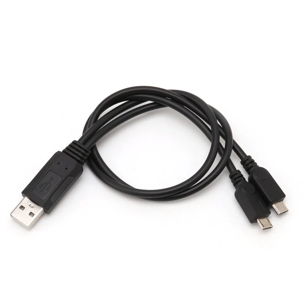 Новейший 1 шт. Портативный USB Мужской Универсальный Micro Двойной Y адаптер сплиттер