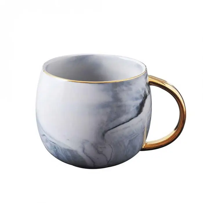 Nordic Mug Cup Marble Ceramic Milk Tea Drinking Cup Breakfast Drinkware for Home Office Taza de cafe europea BDF99