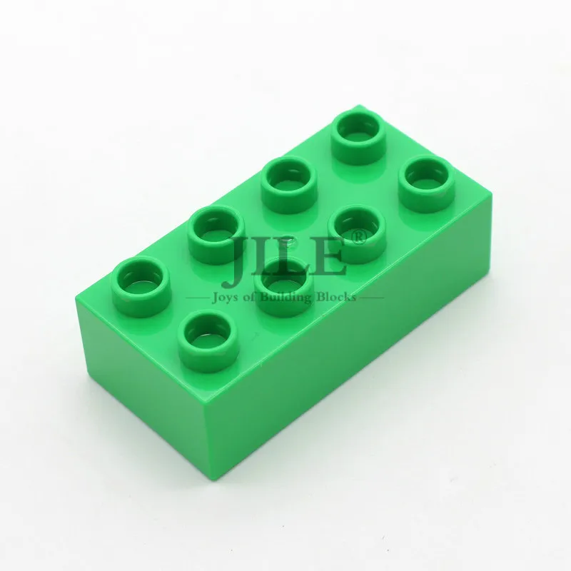 Moc креативные большие строительные блоки, кирпичи, 2x4, наборы больших частиц, объемные аксессуары, совместимые с наукой и технологиями, игрушки - Цвет: Светло-зеленый