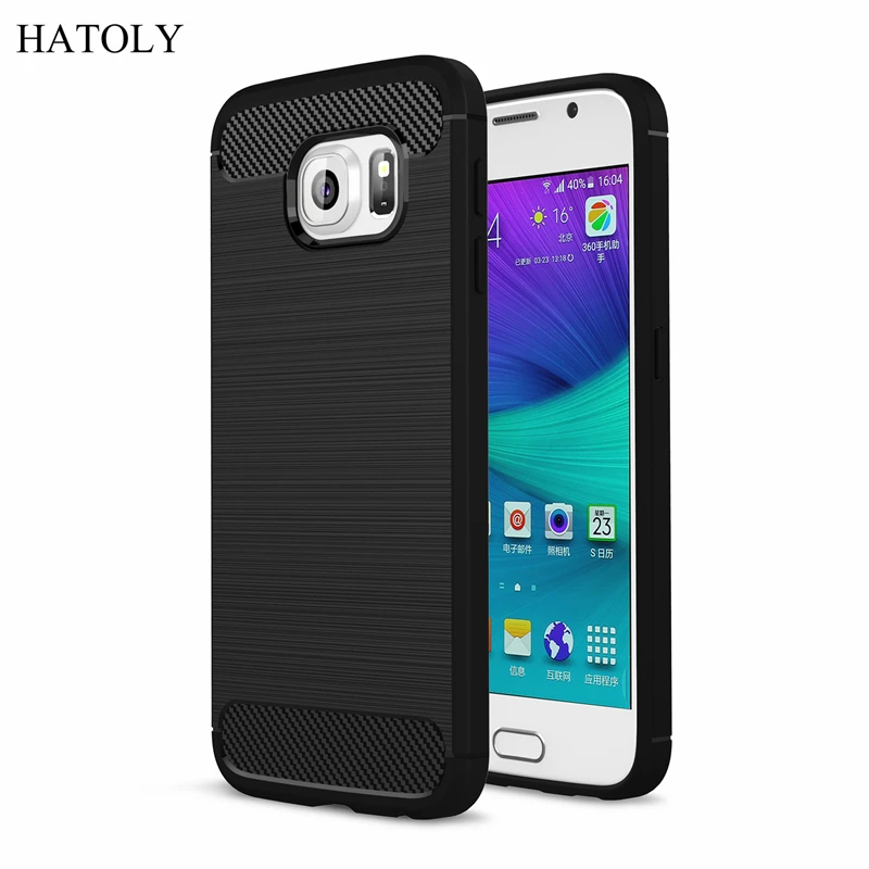 Чехол HATOLY для Samsung Galaxy S6 противоударный мягкий чехол из ТПУ с начесом силиконовый