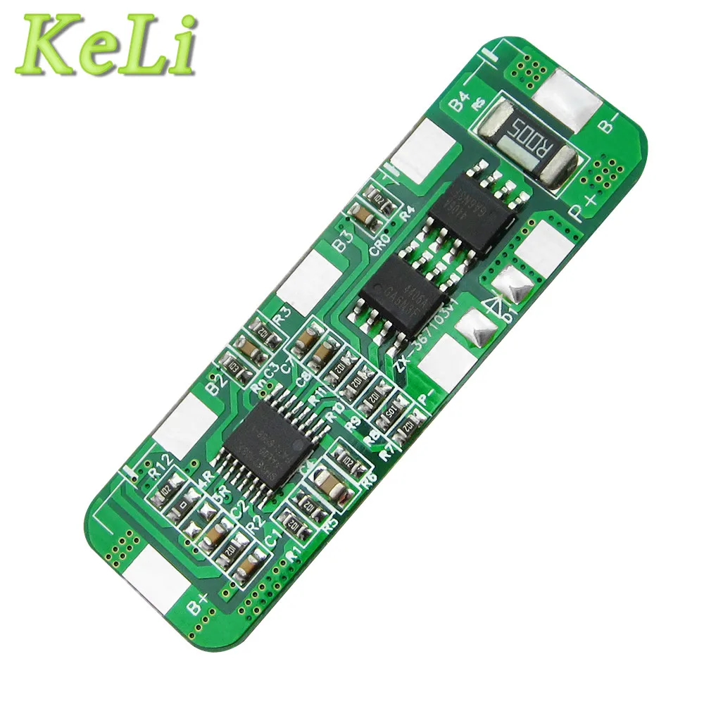 

10 Pcs 4A-5A PCB BMS Protection Board for 4 Packs 18650 Li-ion lithium Battery Cell
