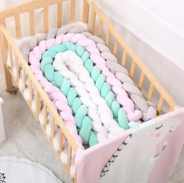 2/3M Nordic Long Knotted Braid Pillow Cotton Knots Cushion Decorative Sofa Baby Bumper Crib Bed Protector Kids Room Decor | Дом и сад