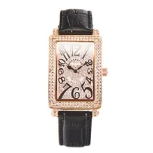 Hot High Quality Fashion Rectangle Top Brand Luxury Womens Watches Rhinestone Quartz Diamond Wrist Watch For Women relojes mujer