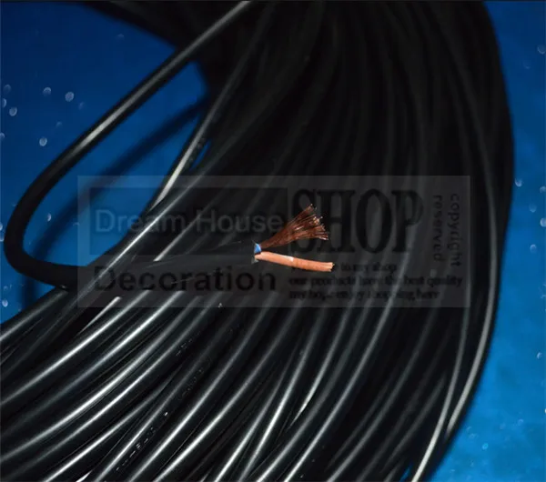 Бесплатная доставка черный пластиковый ПВХ провод для настольной лампы 2*0 75 мм