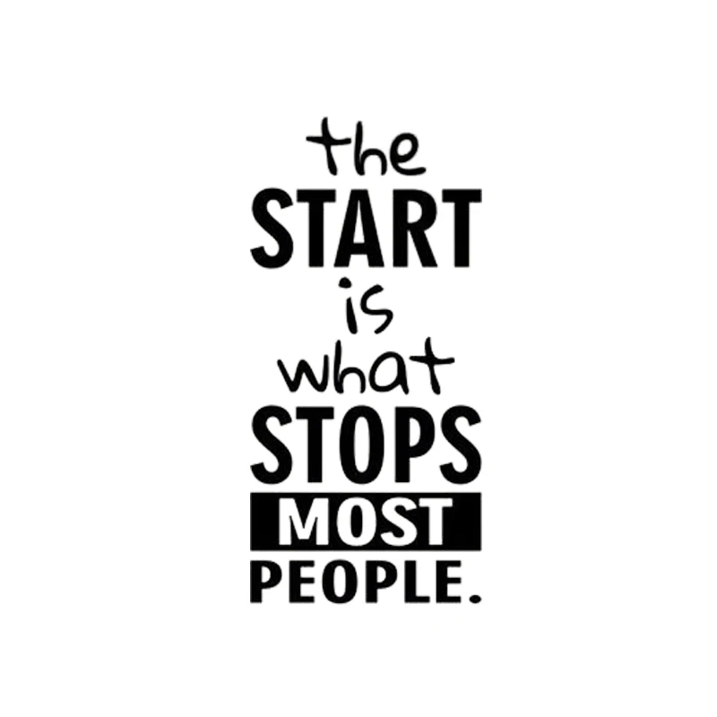 The Start is what stops most people Fitness sports Gym wall vinyl decals sticker | Дом и сад