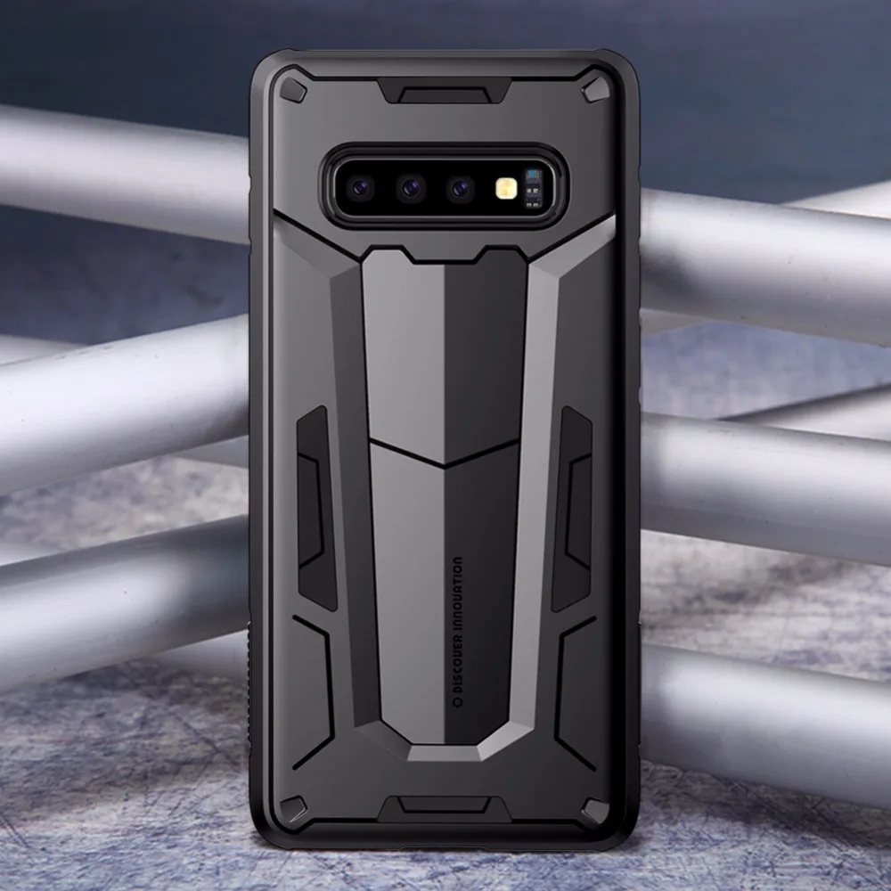 Противоударный защитный чехол для samsung Galaxy S10/S10 Plus NILLKIN Defender, сверхпрочный защитный чехол, мягкий твердый комбинированный чехол