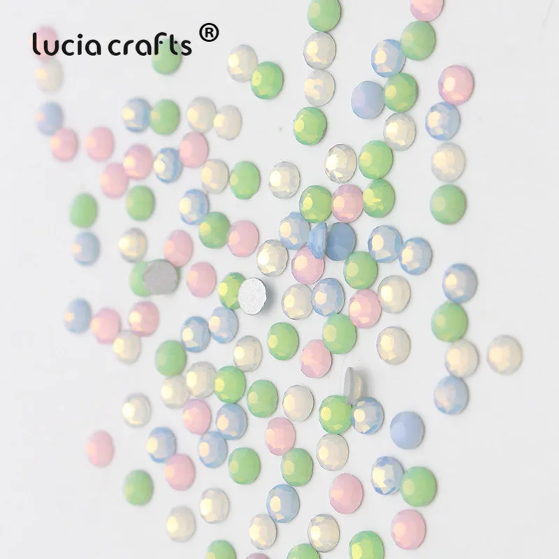 Lucia crafts Mix Opal разный цвет ss3/sss6/ss8/ss10/ss12/Плоская задняя крышка стекло с кристаллами