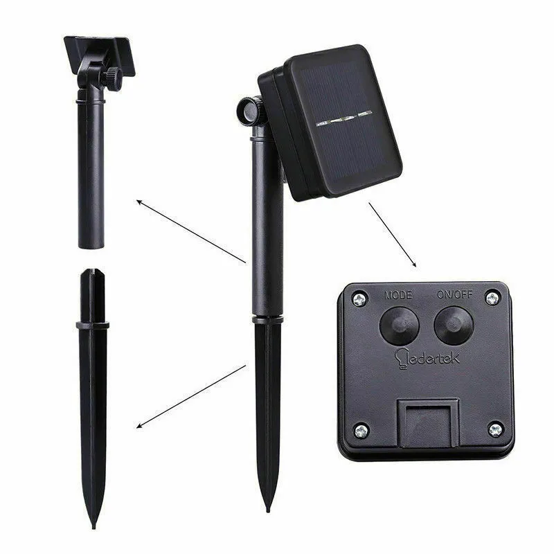 50 светодиодных солнечных цветов сказочные гирлянды водонепроницаемые наружные