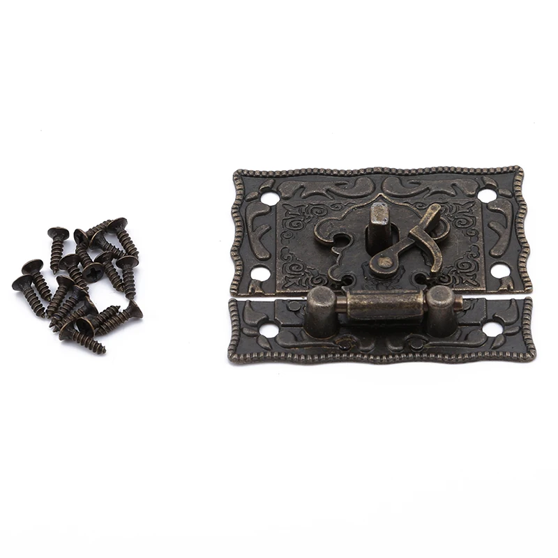 S/M креативный чемодан с защелкой замок для деревянного ящика бронзовый тон