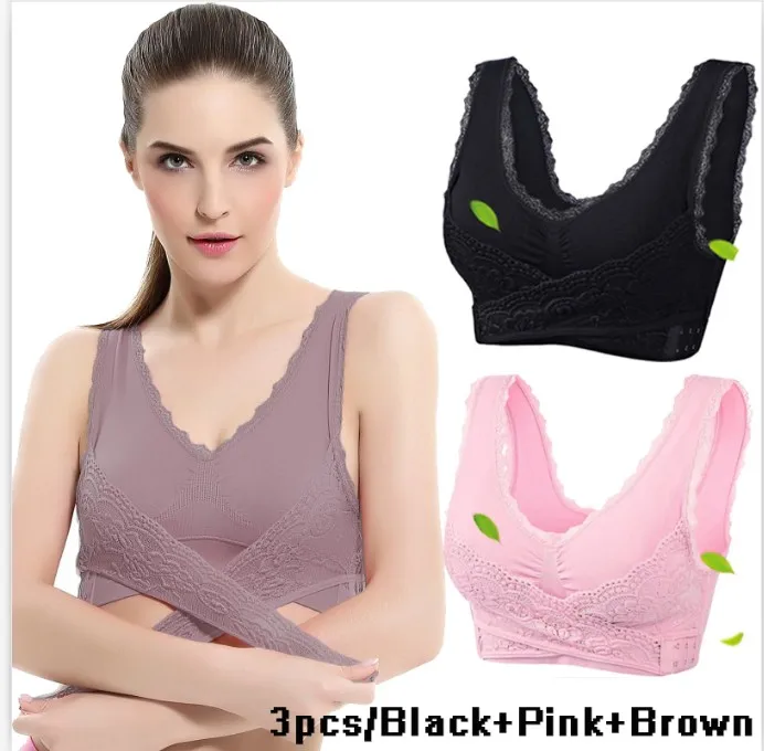 K M-3XL, женское сексуальное нижнее белье, кружевное, одноцветное, поперечная сторона, пряжка, беспроводной, пуш-ап, Спортивное нижнее белье, дышащее, бюстгальтер для сна, Новинка - Цвет: K