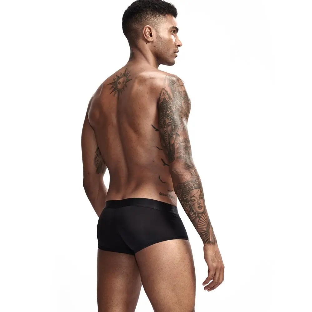 JOCKMAIL, ультратонкое сексуальное нижнее белье, мужские боксеры, одноцветные выпуклые мужские трусы, Короткие трусы, мужские трусы-боксеры
