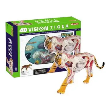The 4D Master simulates the disassembly of the tiger anatomical assembly model