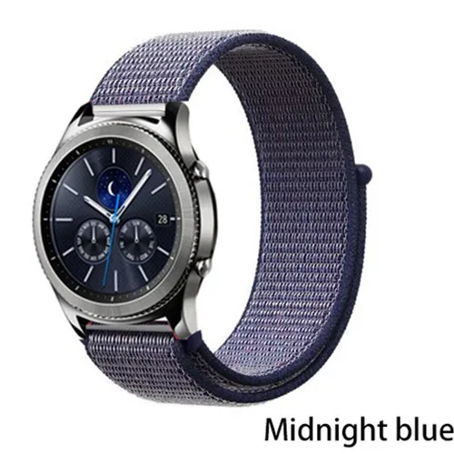 midnight blue 1 Gear s3 Frontier ремешок для samsung Galaxy watch 46 мм активный 2 42 мм amazfit ремешок Bip 20 мм 22 мм ремешок для часов huawei watch gt ремешок - Цвет ремешка: midnight blue 1