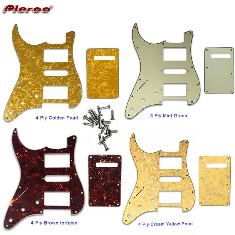 

Guitar Parts - For Left Handed USA Strat 72' 11 Screw Hole Standard PAF Humbcker HSH Guitar Pickguard & Back Plate Scratch Plate
