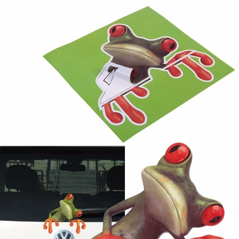 Новое поступление Забавные 3D наклейки на автомобиль в виде лягушек стильные