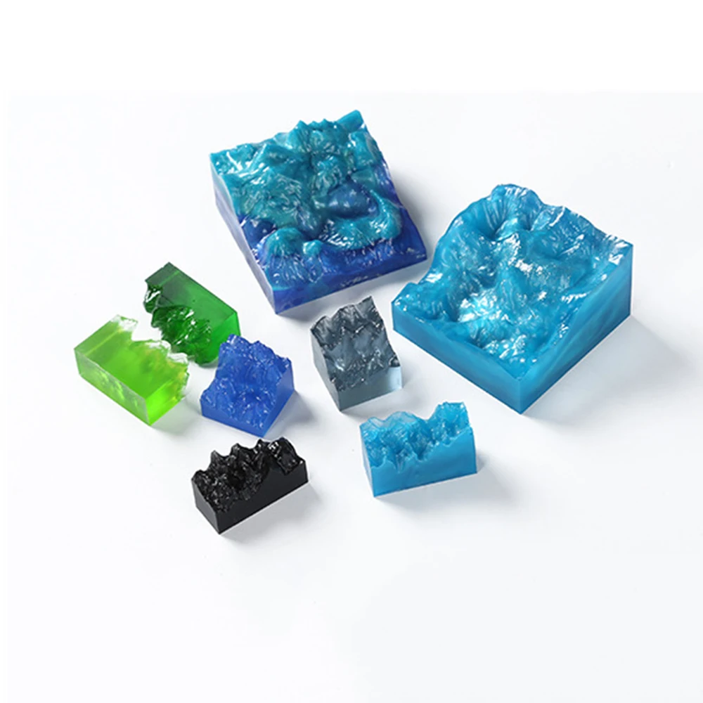 Новый ручной работы снег в форме горы силиконовые бетонные формы глина плесень DIY