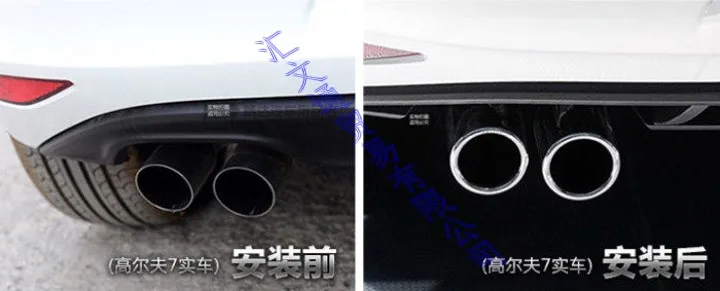Наконечник глушителя выхлопной трубы из нержавеющей стали для Volkswagen Golf 7 MK7 1 4 T 2014