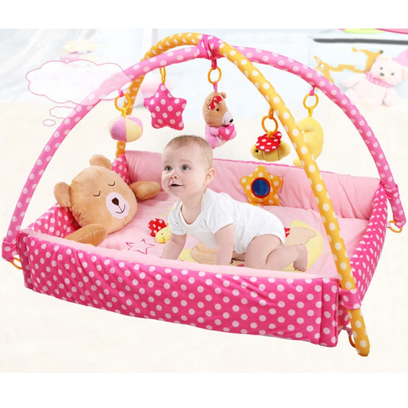 Детский мягкий большой игровой коврик складной развивающий для ползания занятия