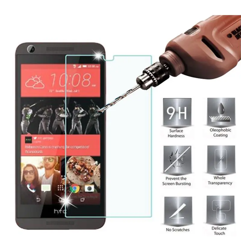 10 шт. закаленное стекло для htc Desire 626 Защитная пленка экрана телефон на мобильный