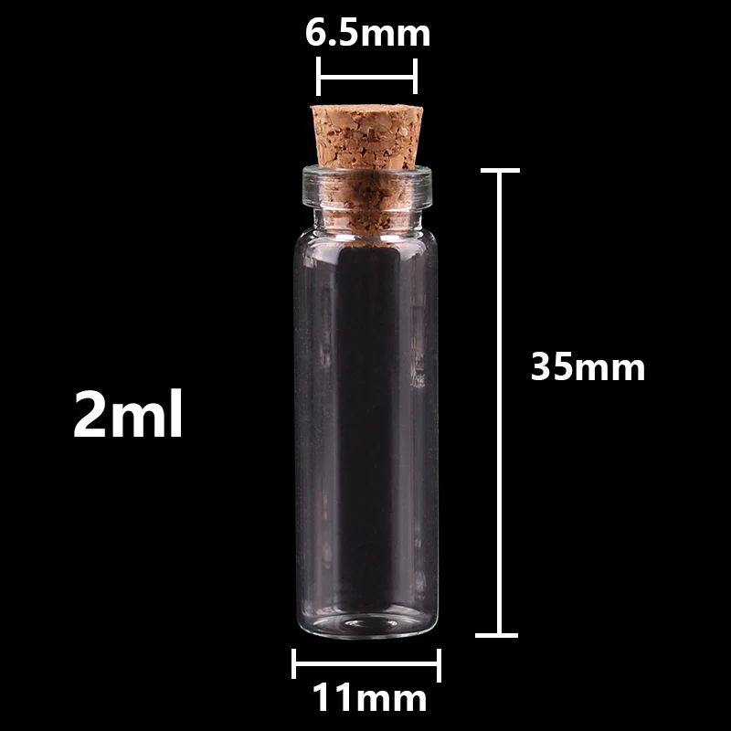 Размер 11*35*6 5 мм 2 мл мини стекло фотоэлемент с пробкой 100 шт.|glass jar with|jar jarjar with cork |