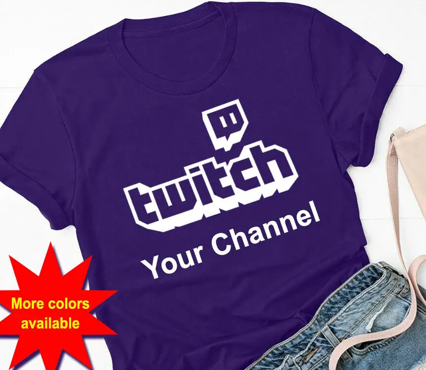 Персонализированная футболка с логотипом Twitch (ваш канал вещания Streamers подарок