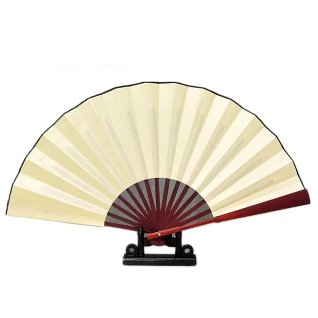 Китайский сделай сам стиль белая ткань складное украшение в форме веера