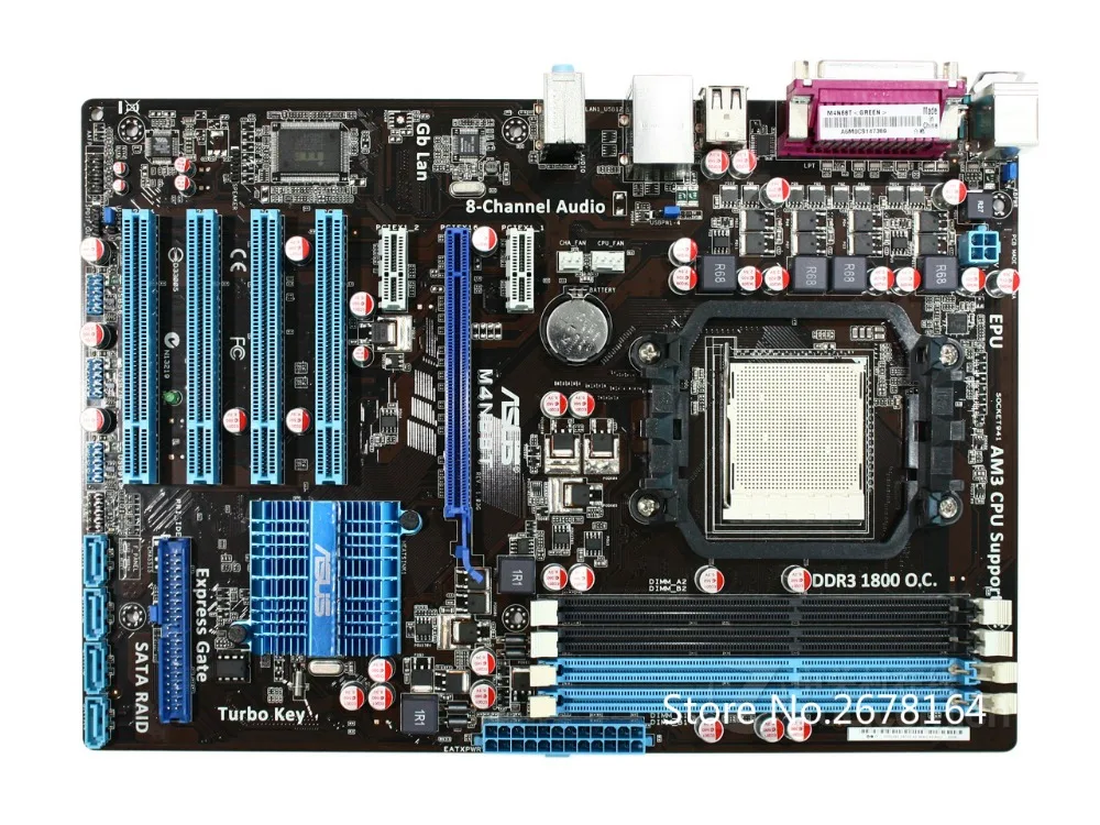 Оригинальная Бесплатная доставка Материнская плата ASUS M4N68T DDR3 Socket AM3 поддержка 16G