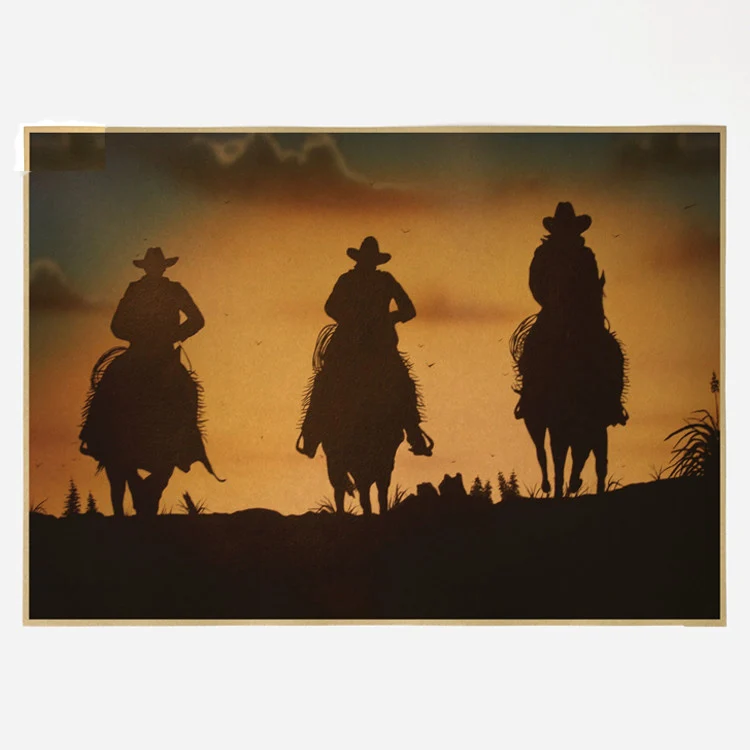 Бесплатная доставка Винтаж США WEST в ковбойском стиле старый Краски крафт Бумага