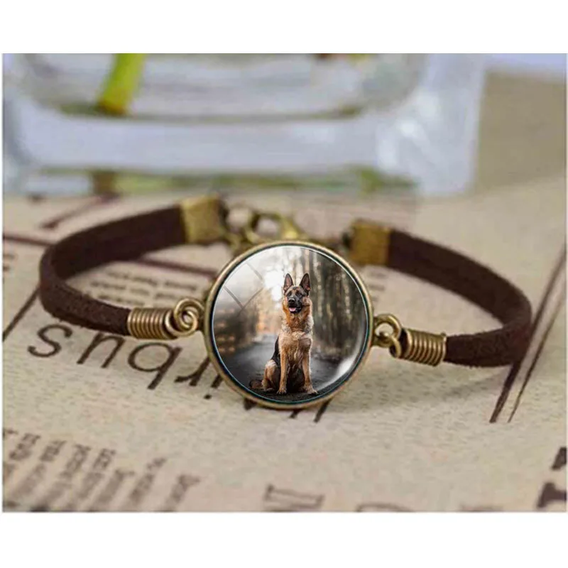 Стекло купол браслет ваш любимый Волк с фигуркой собаки ювелирные изделия