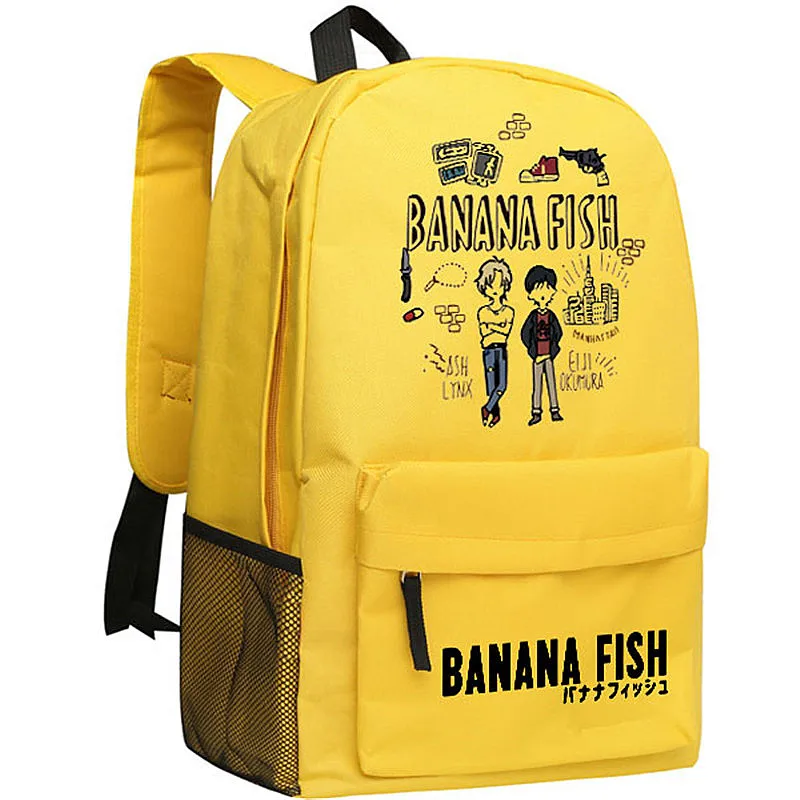 3 Банановая рыба Yollow для женщин Back Pack Ash Lynx аниме Bookbag Оксфорд школьные сумки для девочек-подростков милый рюкзак для путешествий Rugzak - Цвет: 3