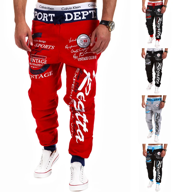 2018 Fstmetors Pencil men Pants LengthFlat Broadcloth Elastic Waist Pockets Mens Joggers Trousers Men Sweatpants | Мужская одежда
