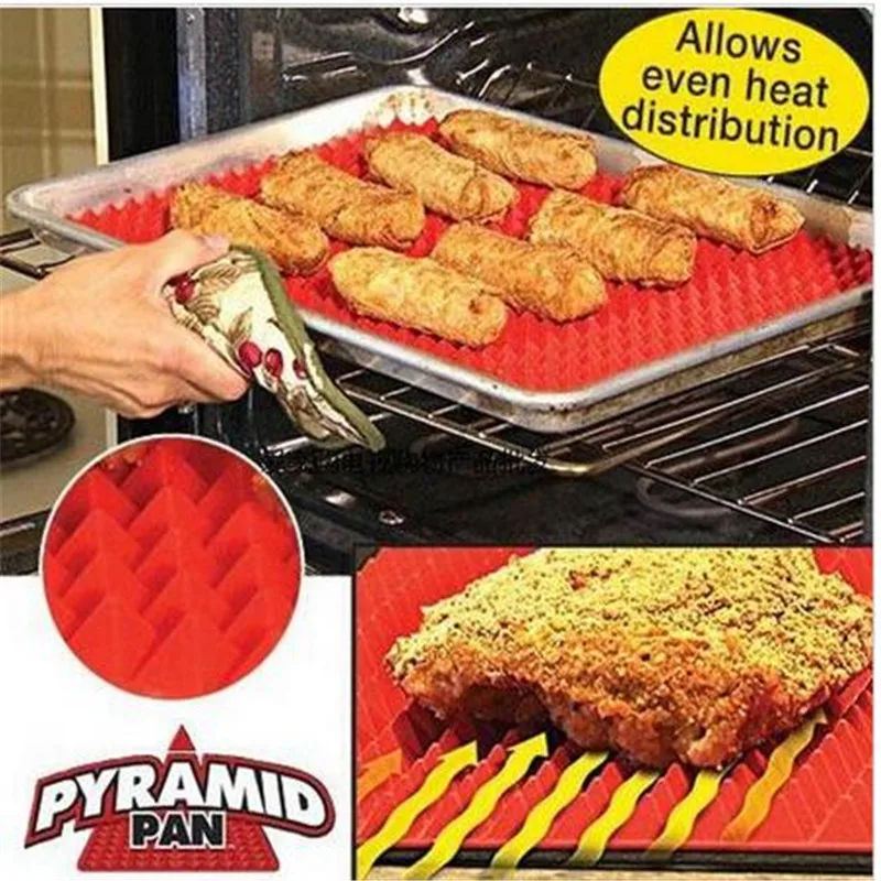 Красная силиконовая фотоформа в форме пирамиды кухонный коврик для духовки