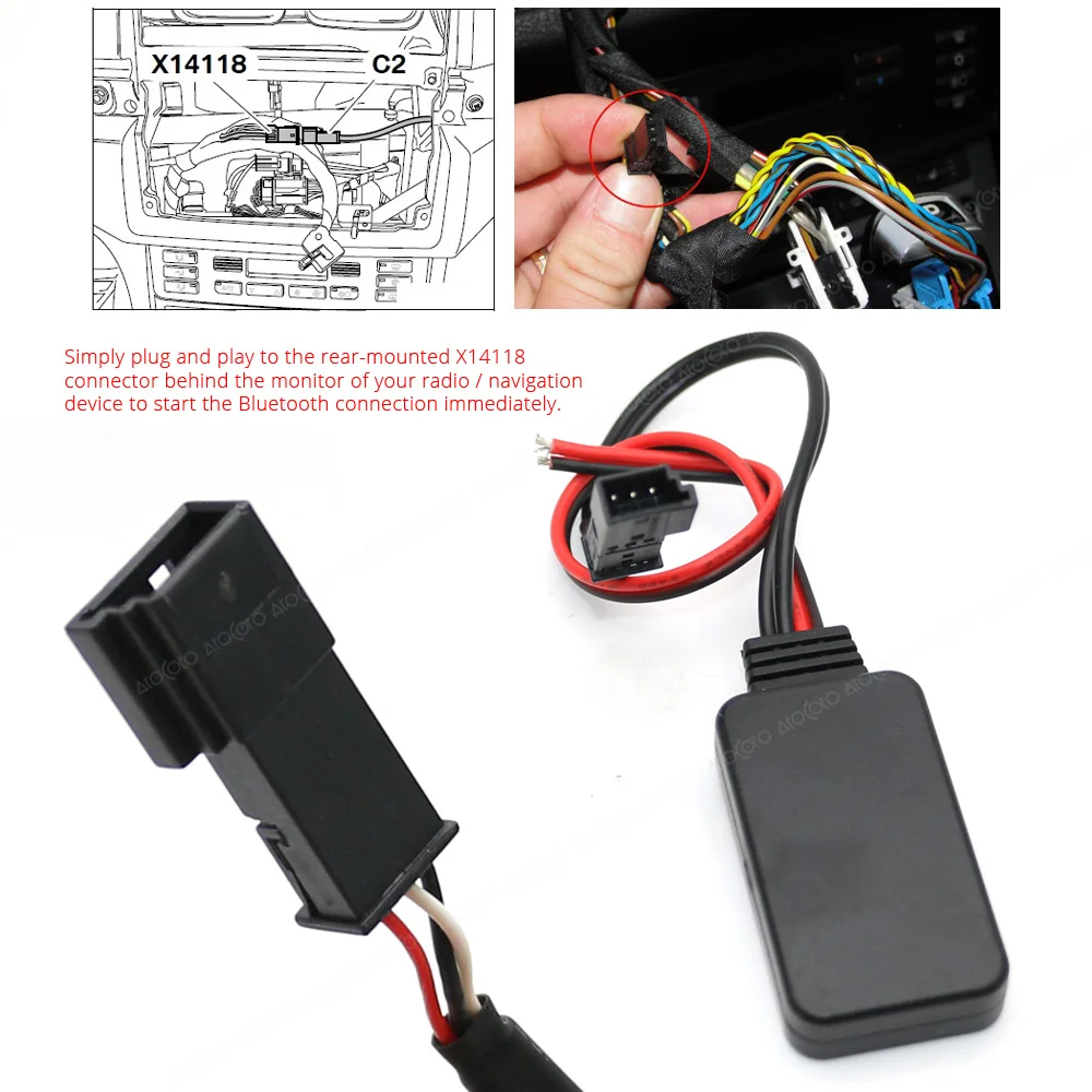 Автомобильный Bluetooth модуль AtoCoto AUX приемник кабель 3 Pin для BMW BM54 E53 E39 E46 X5 CD