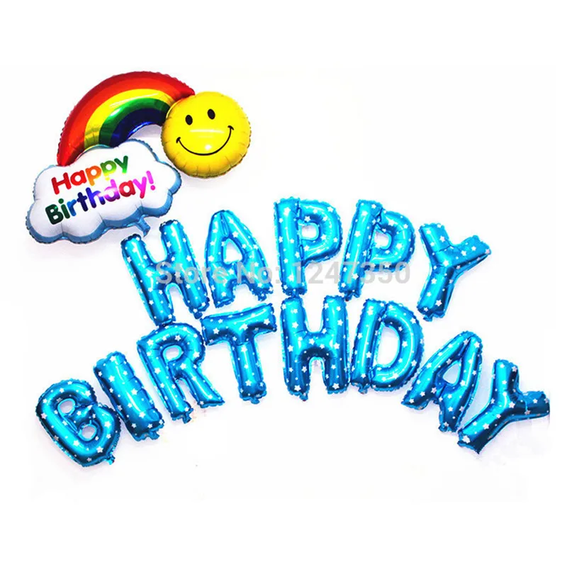 16 inches Letter Balloons HAPPY BIRTHDAY Foil Silver Gold ballons birthday party decorations kids Supplies | Дом и сад