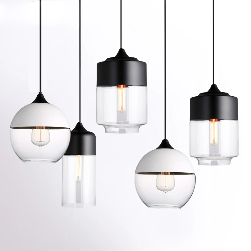 

Nordic Modern Pendant Lamp Globe Glass Pendant Lights For Kitchen Restaurant Light Fixture Ceiling Hanging Luminaria LED Lamps