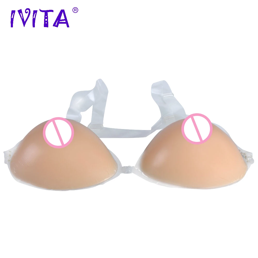IVITA 800 г/пара бежевые реалистичные силиконовые формы груди поддельные грудь с