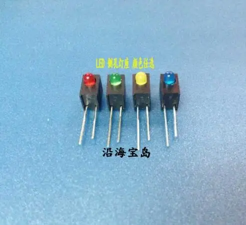 100 шт. светодиодный светильник отверстие черный держатель лампы с 3 мм 90 градусов