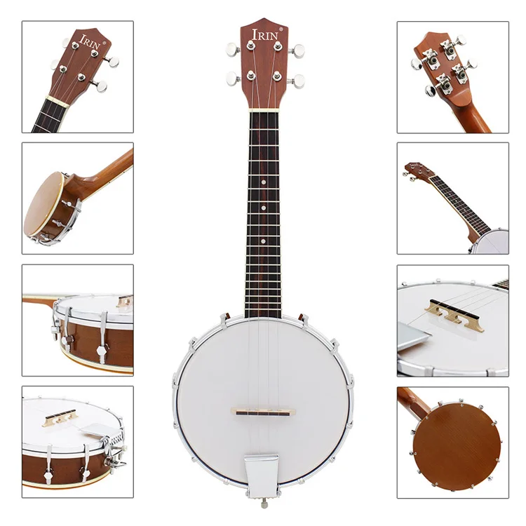 Высокое качество 4 струны IRIN banjo Гавайские гитары для путешествий Мини гитара