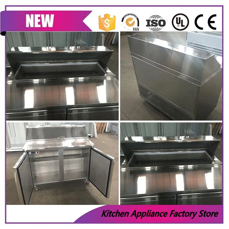 

Free shipping by sea 2 door commerical counter top salad table bar display/restaurant equipment refrigerator for sale