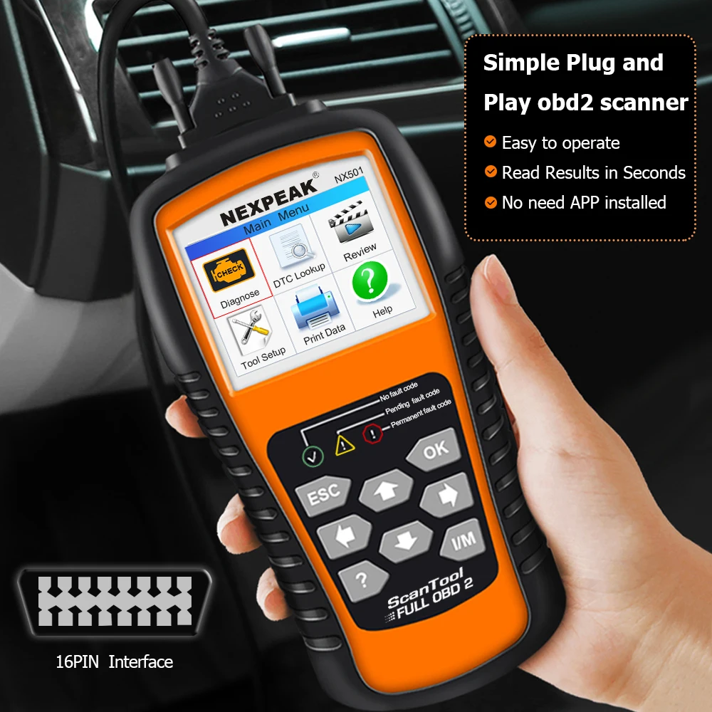 OBD2 Авто сканер nexпика NX501 OBD 2 код ридер автомобильный диагностический инструмент Универсальный OBD Код двигателя ридер