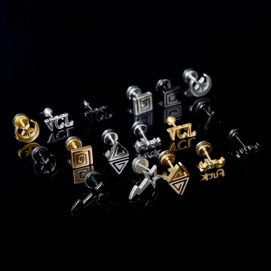 2 шт крутые мужские ушные хрящи трендовые серьги из нержавеющей стали спиральная