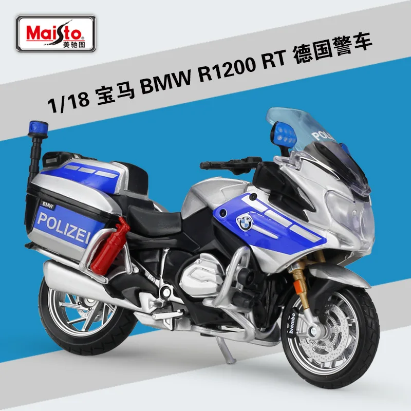 1 шт. Maisto 1:18 R1200 RT полицейский Мотоцикл отлитый под давлением металлическая модель