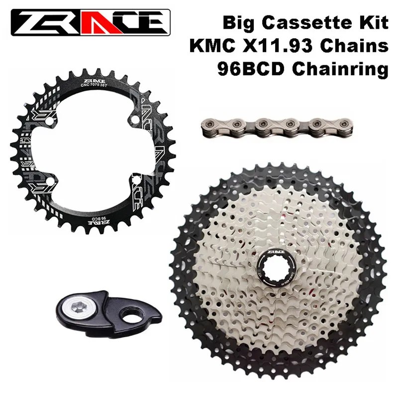 Zracing 10S 11 S MTB велосипед свободного хода+ 96BCD 34T 36T цепь+ KMC цепи набор, 11 скоростей велосипедные кассеты комплект для EAGLE SRAM
