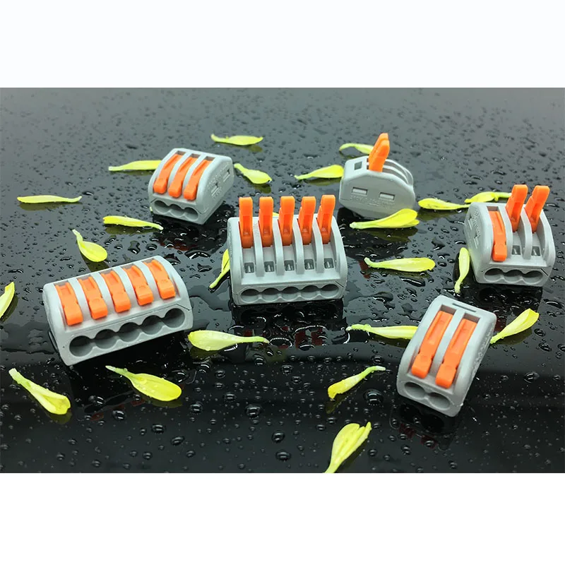 

50PCS Push Wire Connector Lever Terminal Block PCT-212 PCT-213 PCT-215 222-415 Universal Connectors 28-12AWG assortment kit