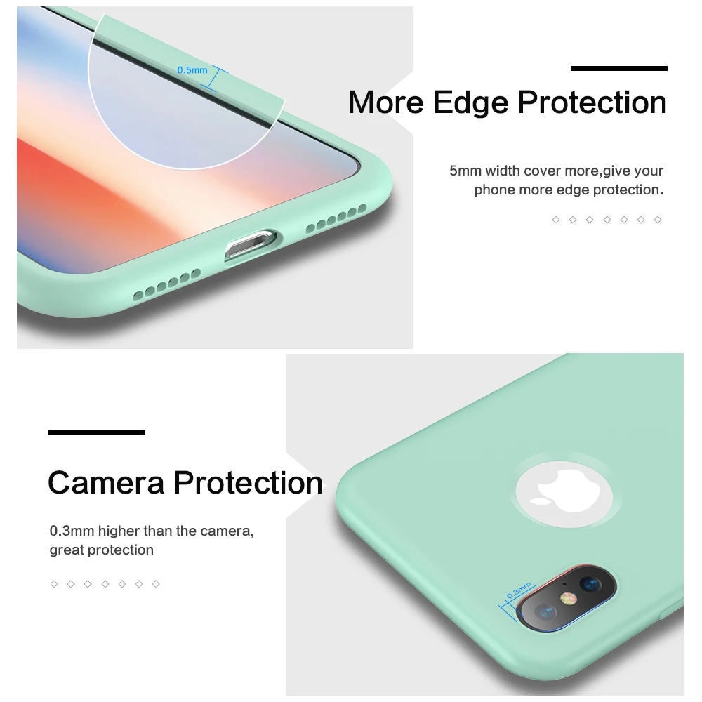 FLOVEME мягкие чехлы для телефонов iPhone X 8 7 plus силиконовый шелковистый чехол 6 6s